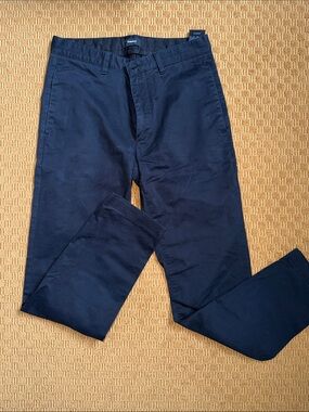 Theory Black Straight Fit Chino Pants